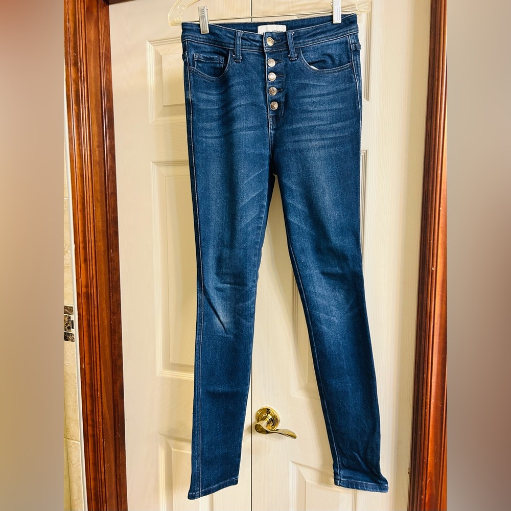 Vervet Skinny Distressed High Rise Stretch Denim Jeans